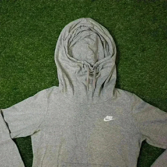 Nike Sportswear Womens Modern Tech Hoodie Size M Medium Gray Sweatshirt 4515 - Picture 4 of 7